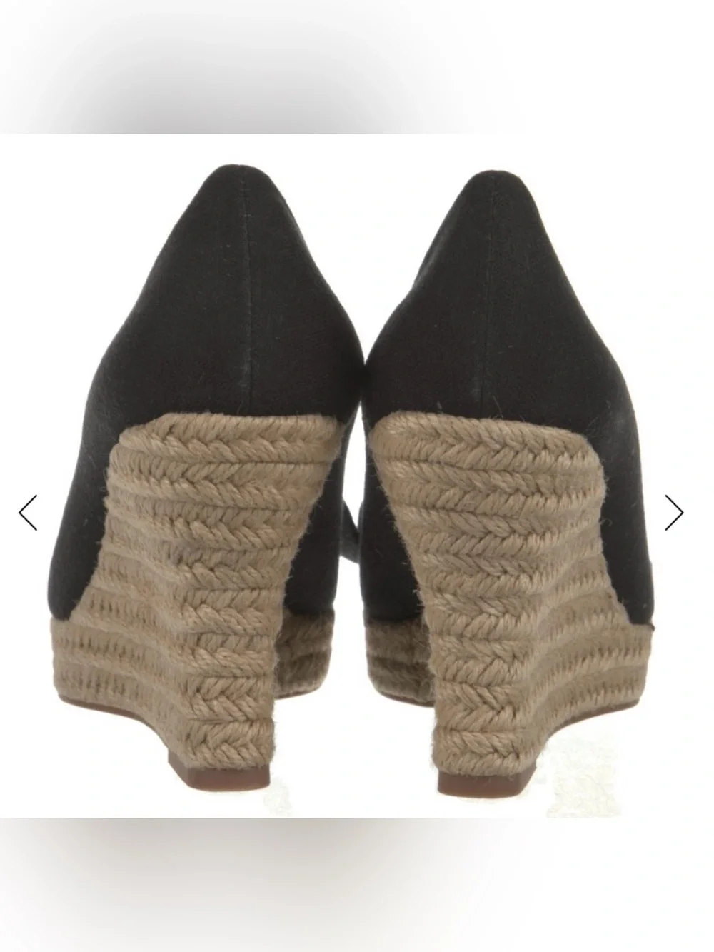 Tory Burch Black Knot Espadrille Wedge Pumps - Women's Dress Shoes